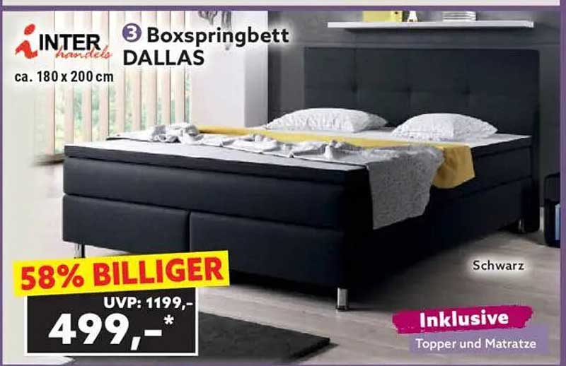 Boxspringbett DALLAS - 58% günstiger!