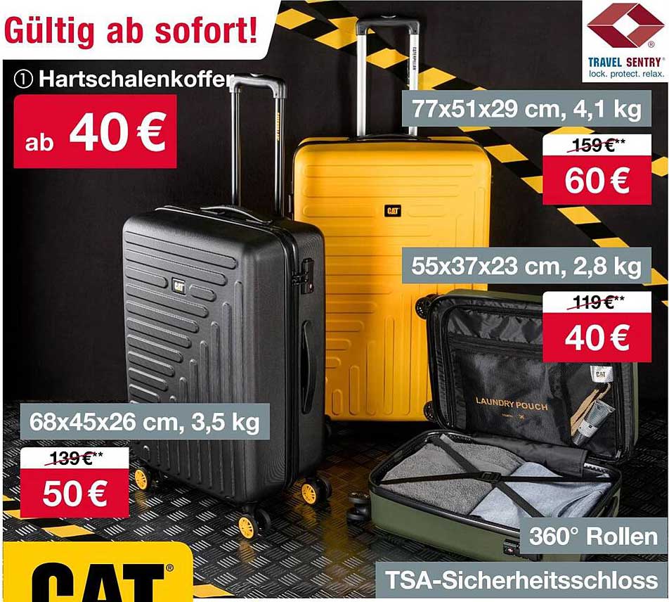 CAT Hartschalenkoffer ab 40 €
