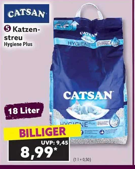 CAT SAN Katzenstreu Hygiene Plus 18 Liter