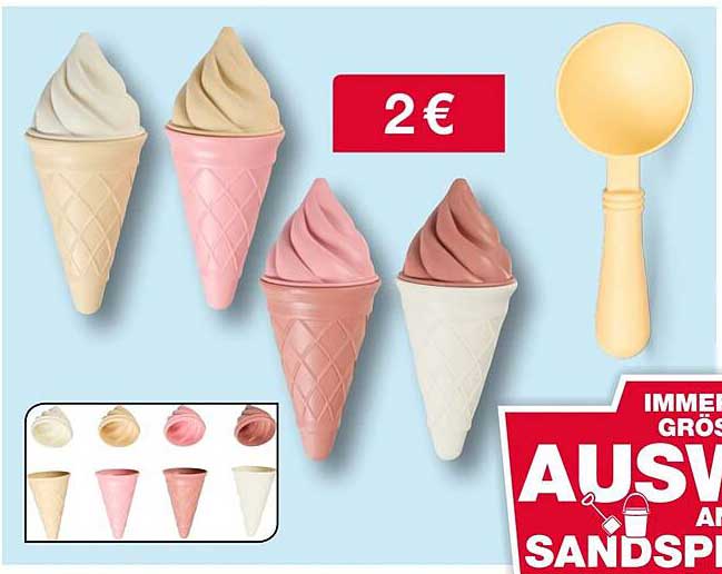 Eisbecher und Eislöffel-Set für nur 2 €