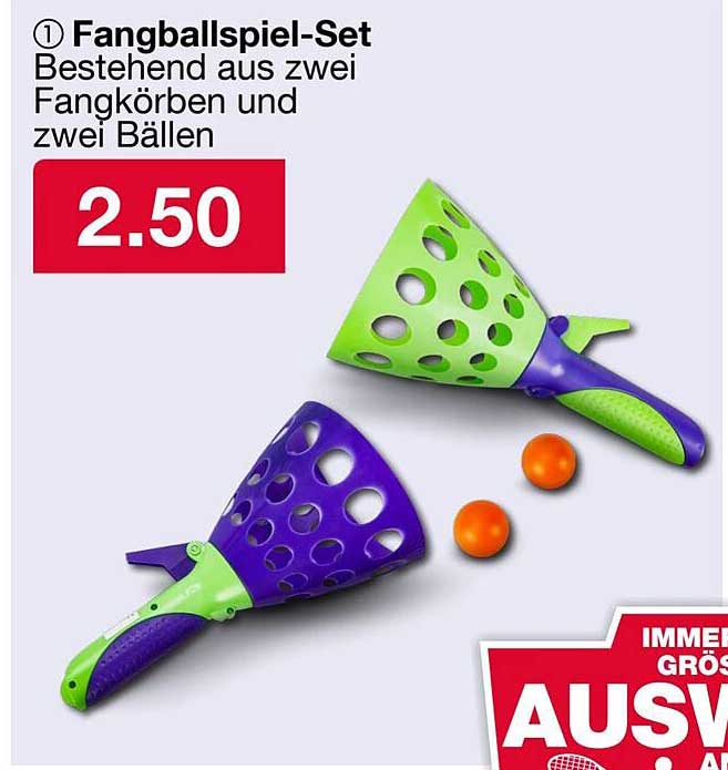Fangballspiel-Set - Bestehend aus zwei Fangkörben und zwei Bällen