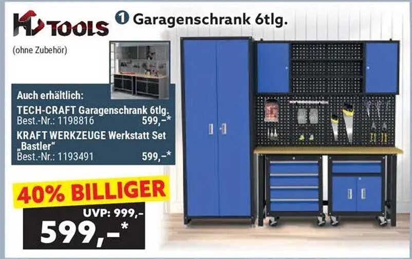 Garagenschrank 6tlg. von HTOOLS - 40% billiger!