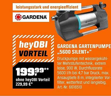 GARDENA GARTENPUMPE „5600 SILENT+“