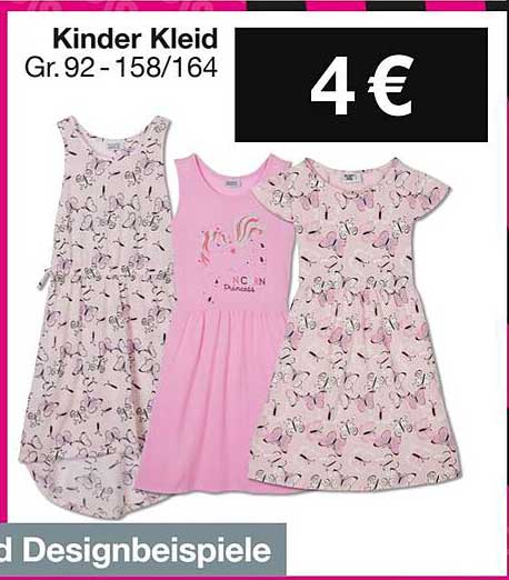 Kinder Kleid Gr. 92-158/164