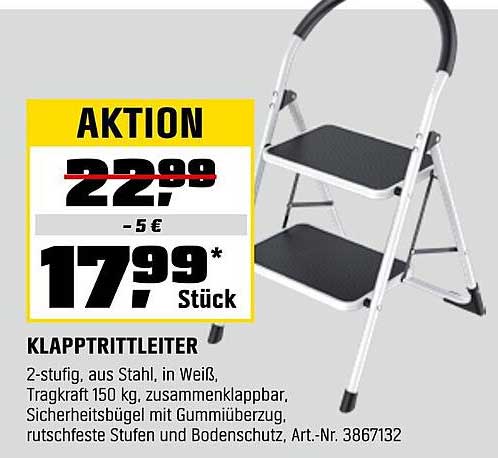 Klapptreppenleiter 2-stufig – Jetzt zugreifen!