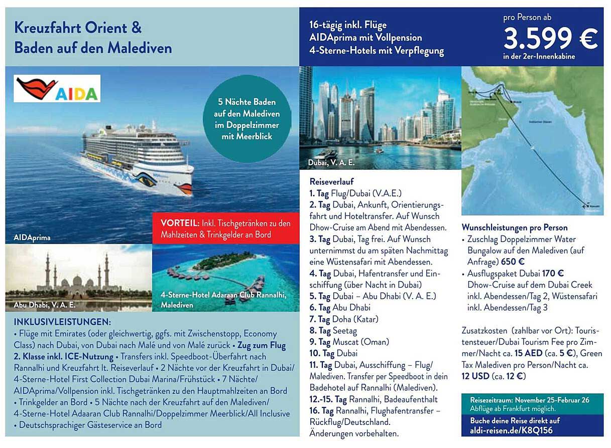 Kreuzfahrt Orient & Baden auf den Malediven