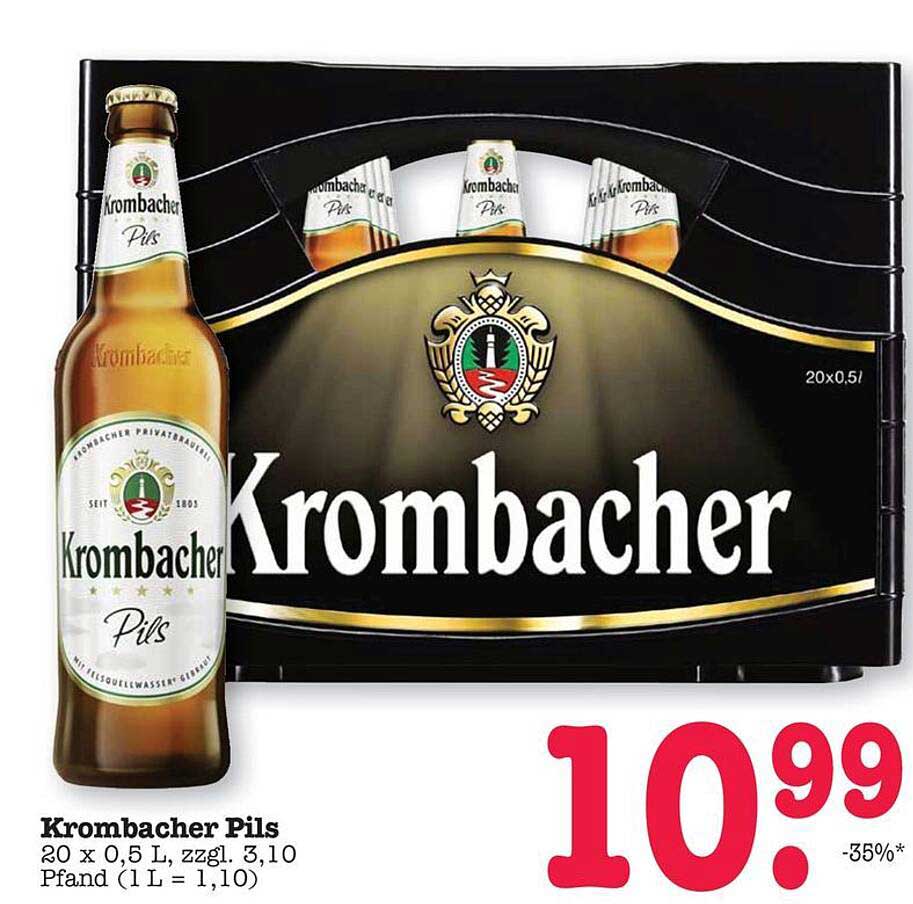 Krombacher Pils 20 x 0,5 L - Erfrischender Genuss zum Sparpreis!