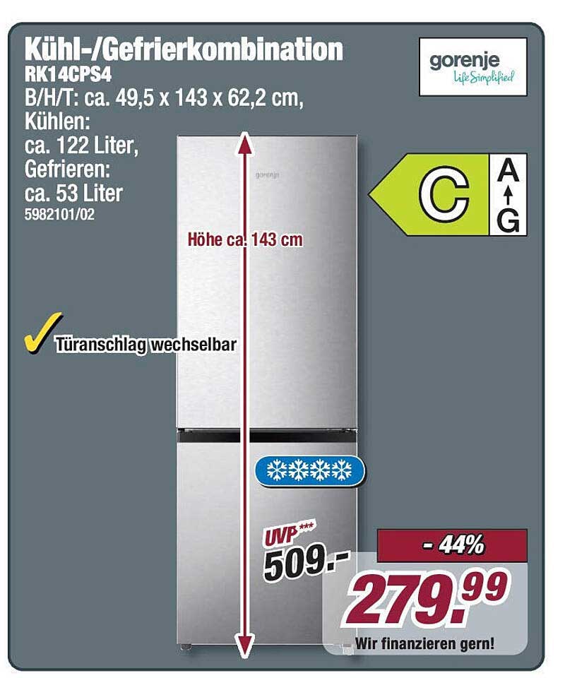 Kühl-/Gefrierkombination Gorenje RK14CPS4