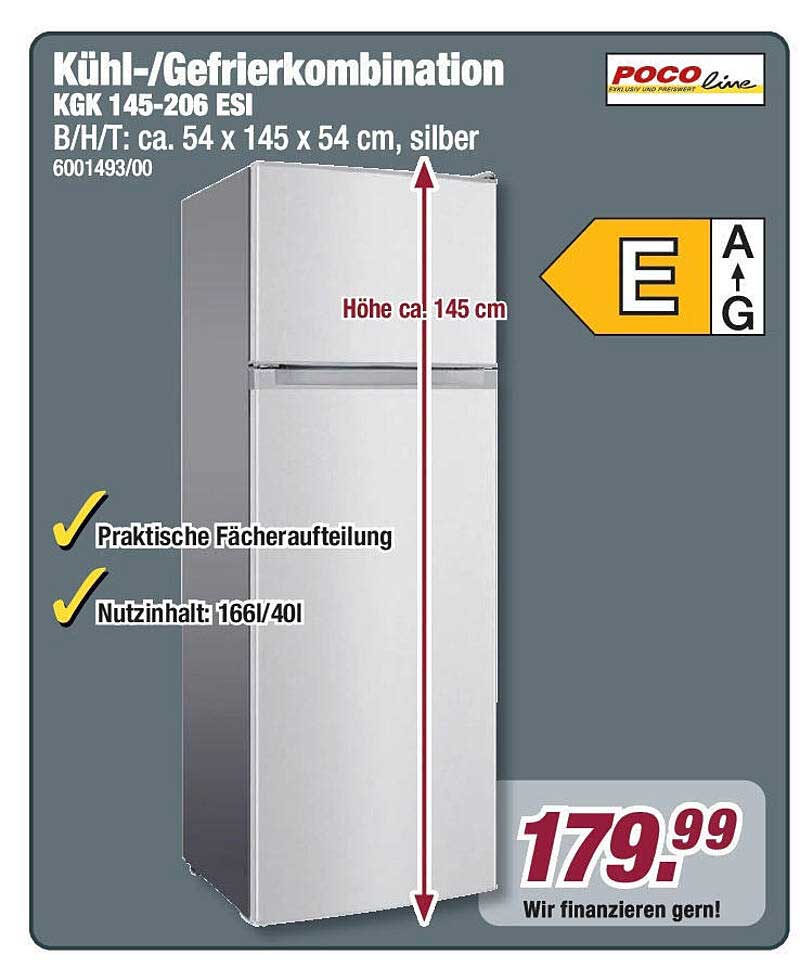 Kühl-/Gefrierkombination KGK 145-206 ESI
