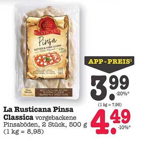 La Rusticana Pinsa Classica – Vorgebackene Pinsaböden, 2 Stück, 500 g