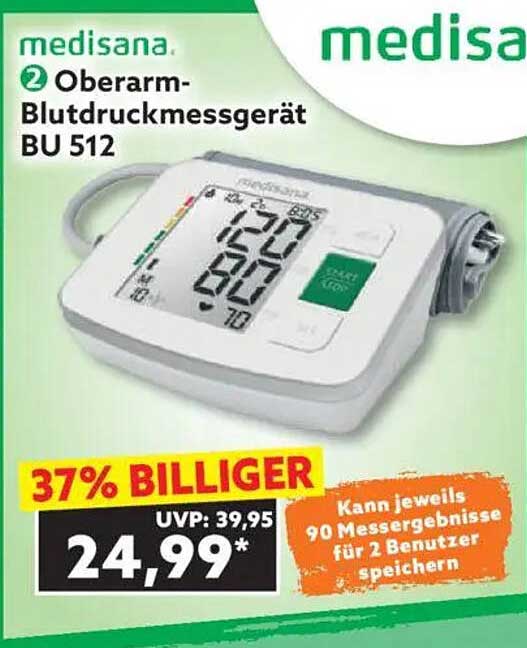 medisana Oberarm-Blutdruckmessgerät BU 512