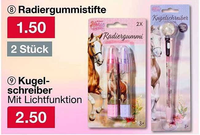 Radiergummistifte 2 Stück für nur 1,50