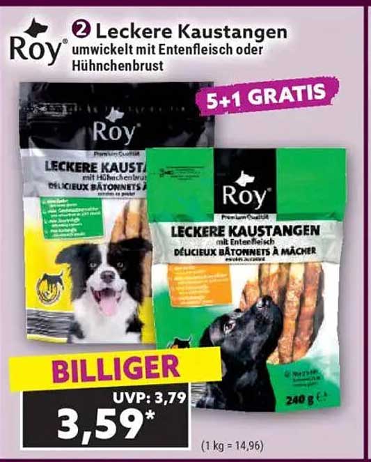 Roy Leckere Kaustangen umwickelt mit Entenfleisch oder Hühnchenbrust