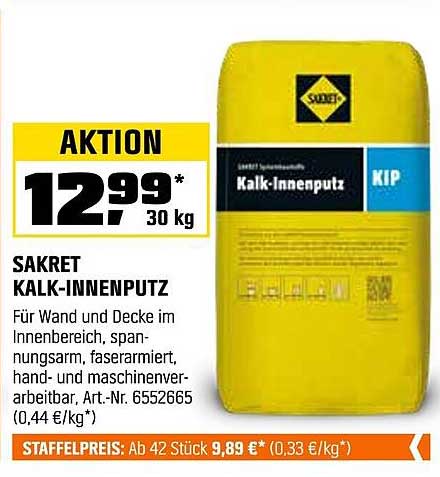 SAKRET KALK-INNENPUTZ 30 kg