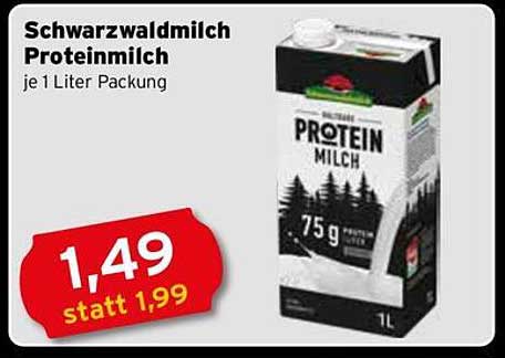 Schwarzwaldmilch Proteinmilch je 1 Liter Packung