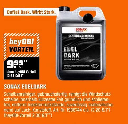 SONAX EDEL DARK Scheibenreiniger 1 Liter