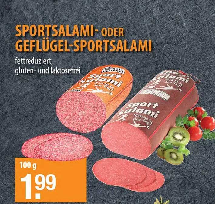 SPORTSALAMI- oder GEFLÜGEL-SPORTSALAMI