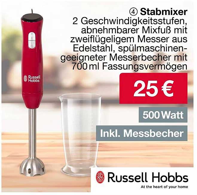 Stabmixer von Russell Hobbs inklusive Messbecher