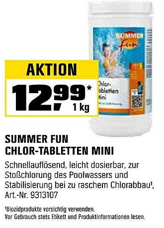 SUMMER FUN CHLOR-TABLETTEN MINI