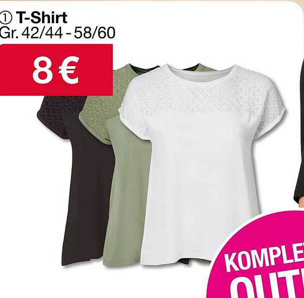 T-Shirt in verschiedenen Farben und Größen