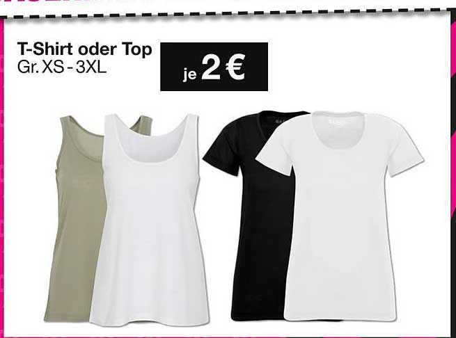 T-Shirt oder Top Gr. XS - 3XL