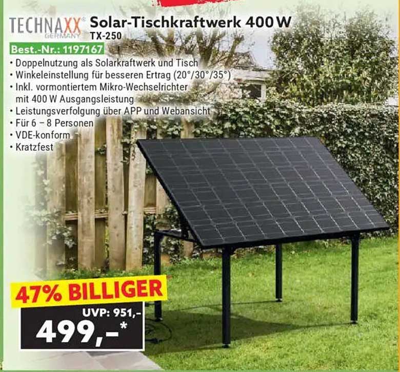 Technaxx Solar-Tischkraftwerk 400 W