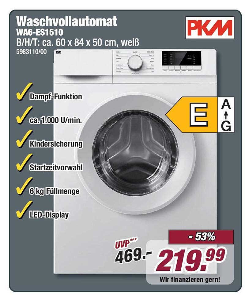 Waschvollautomat WA6-ES1510