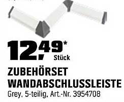 Zubehörset Wandabschlussleiste 5-teilig
