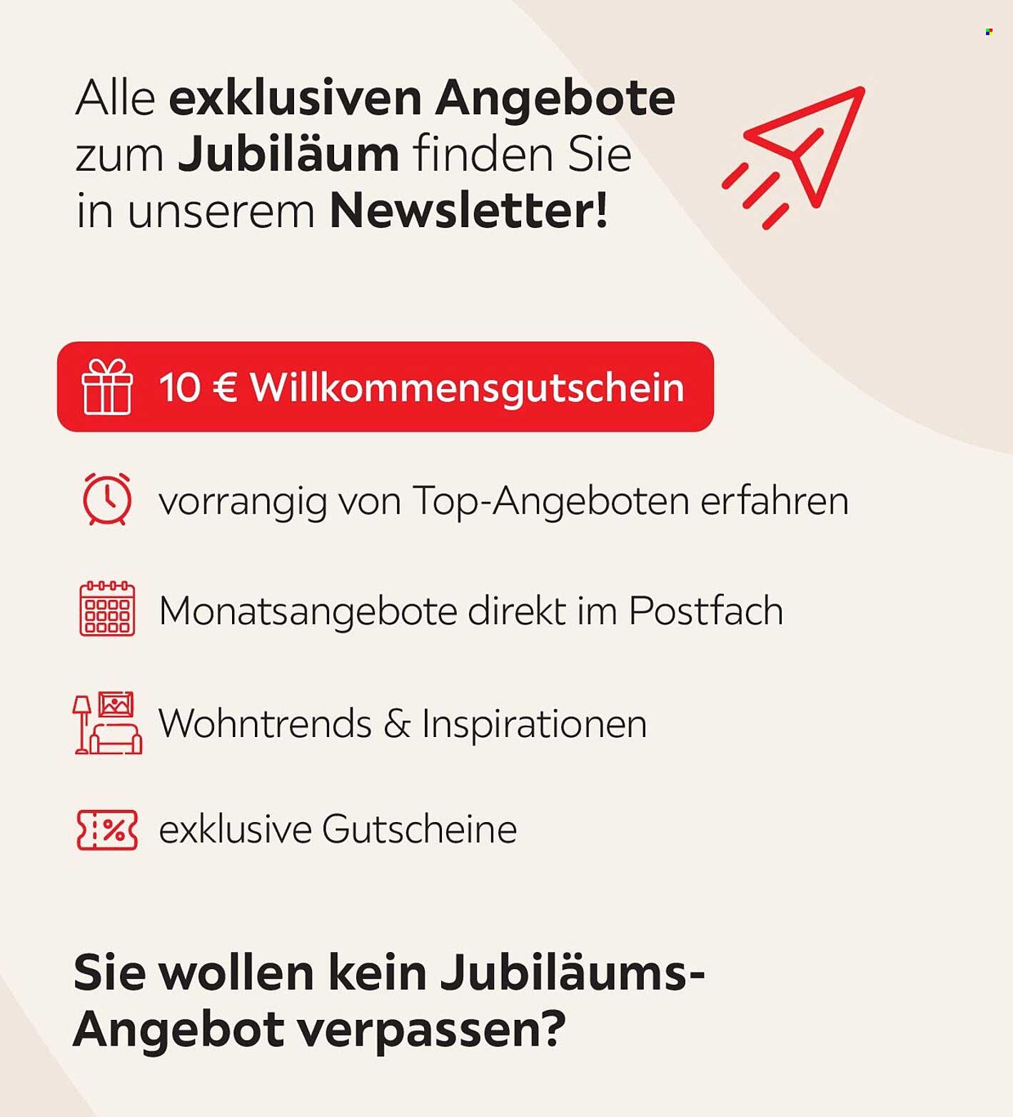 10 € Willkommensgutschein