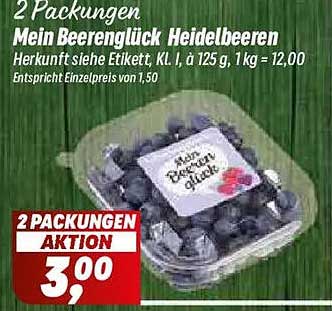 2 Packungen Mein Beerenglück Heidelbeeren