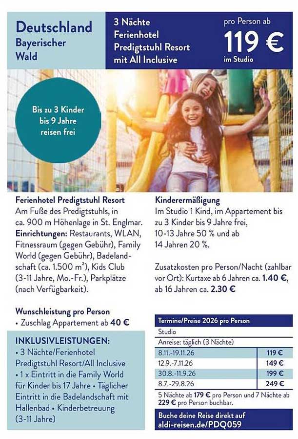 3 Nächte Ferienhotel Predigtstuhl Resort mit All Inclusive