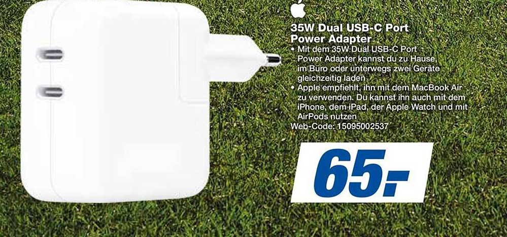35W Dual USB-C Port Power Adapter