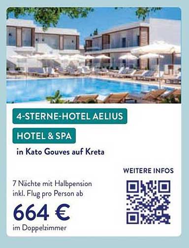 4-STERNE-HOTEL AELIUS HOTEL & SPA in Kato Gouves auf Kreta
