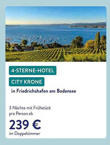 4-STERNE-HOTEL CITY KRONE in Friedrichshafen am Bodensee