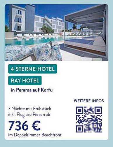 4-STERNE-HOTEL RAY HOTEL in Perama auf Korfu