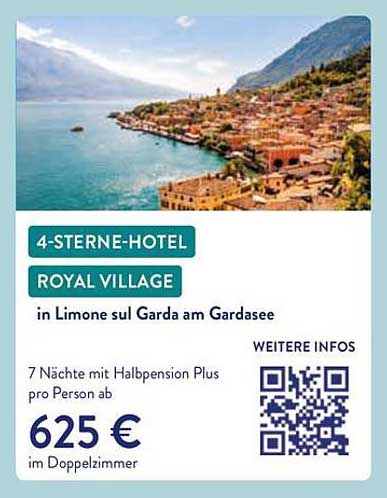 4-STERNE-HOTEL ROYAL VILLAGE in Limone sul Garda am Gardasee