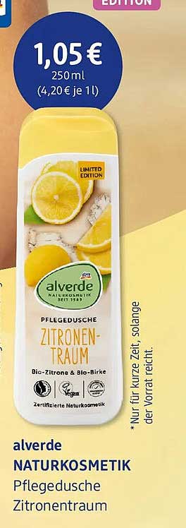 alverde NATURKOSMETIK Pflegedusche Zitronentraum
