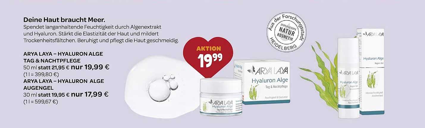 ARYA LAYA – HYALURON ALGE TAG & NACHTPFLEGE