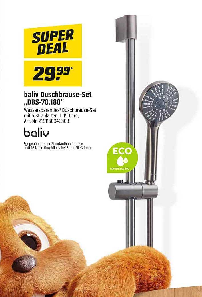 baliv Duschbrause-Set „DBS-70.180“
