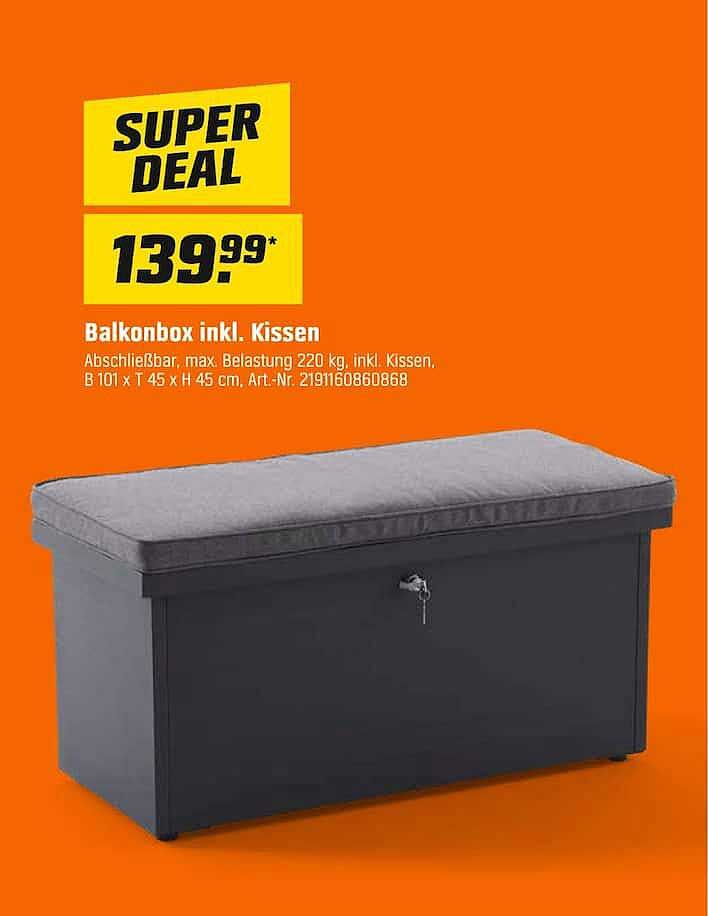 Balkonbox inkl. Kissen