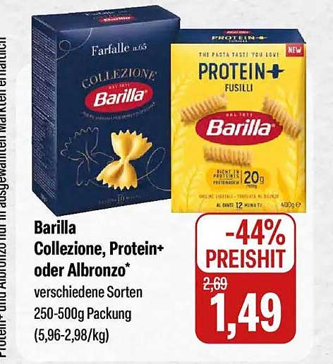 Barilla Collezione, Protein+ oder Albronzo*