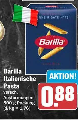Barilla Italienische Pasta versch. Ausformungen 500 g (1 kg = 1.76)
