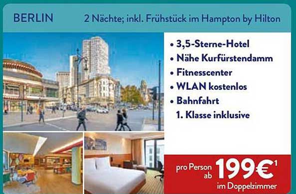 BERLIN 2 Nächte, inkl. Frühstück im Hampton by Hilton