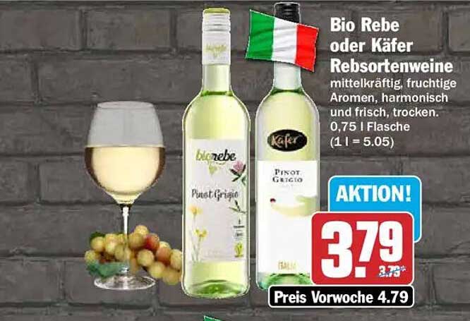 Bio Rebe oder Käfer Rebsortenweine
