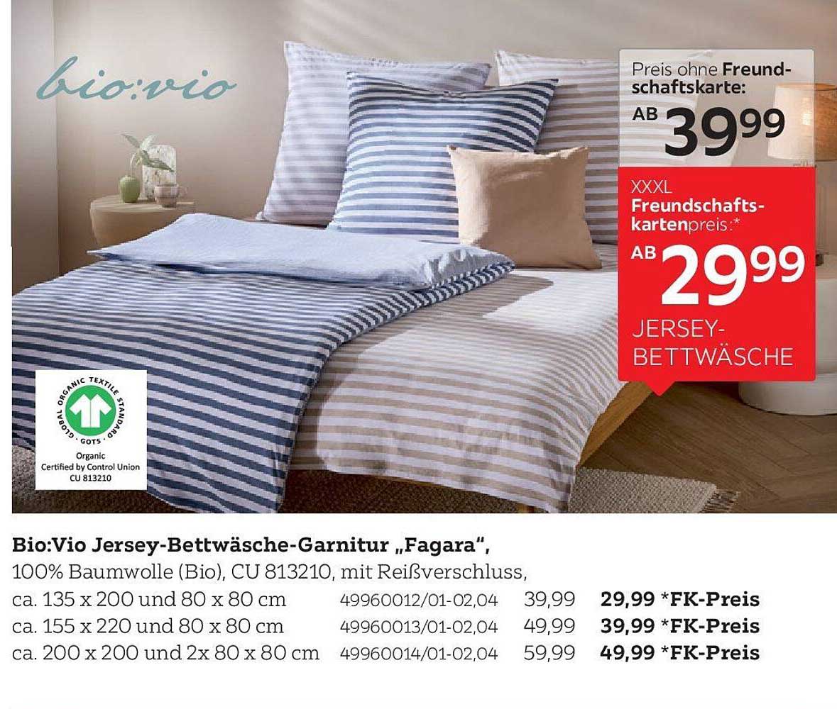 Bio:Vio Jersey-Bettwäsche-Garnitur „Fagara“,