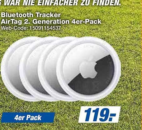Bluetooth Tracker AirTag 2. Generation 4er-Pack