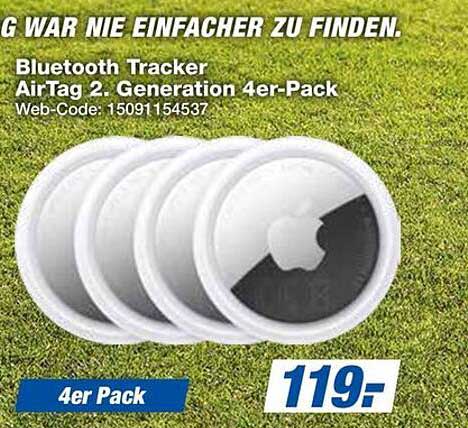 Bluetooth Tracker AirTag 2. Generation 4er-Pack