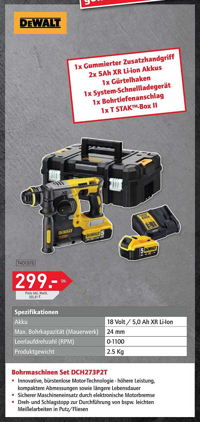 Bohrmaschinen Set DCH273P2T