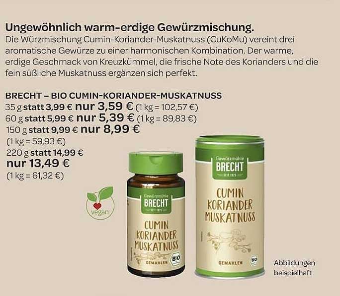 BRECHT – BIO CUMIN-KORIANDER-MUSKATNUSS