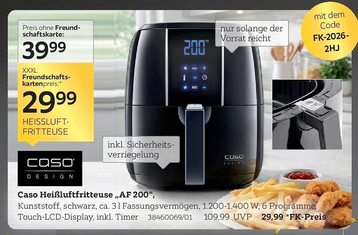 Caso Heißluftfritteuse „AF 200“